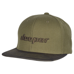 Deeper Snapback Cap with Camouflage Visor