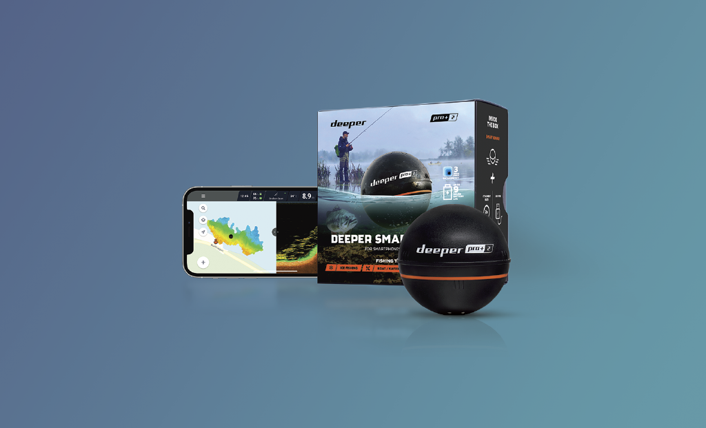 Deeper PRO+ 2 Sonar Fish Finder - Portable Fish Finder and Depth Finder for  Kayaks, Boats and Ice Fishing with GPS Enabled